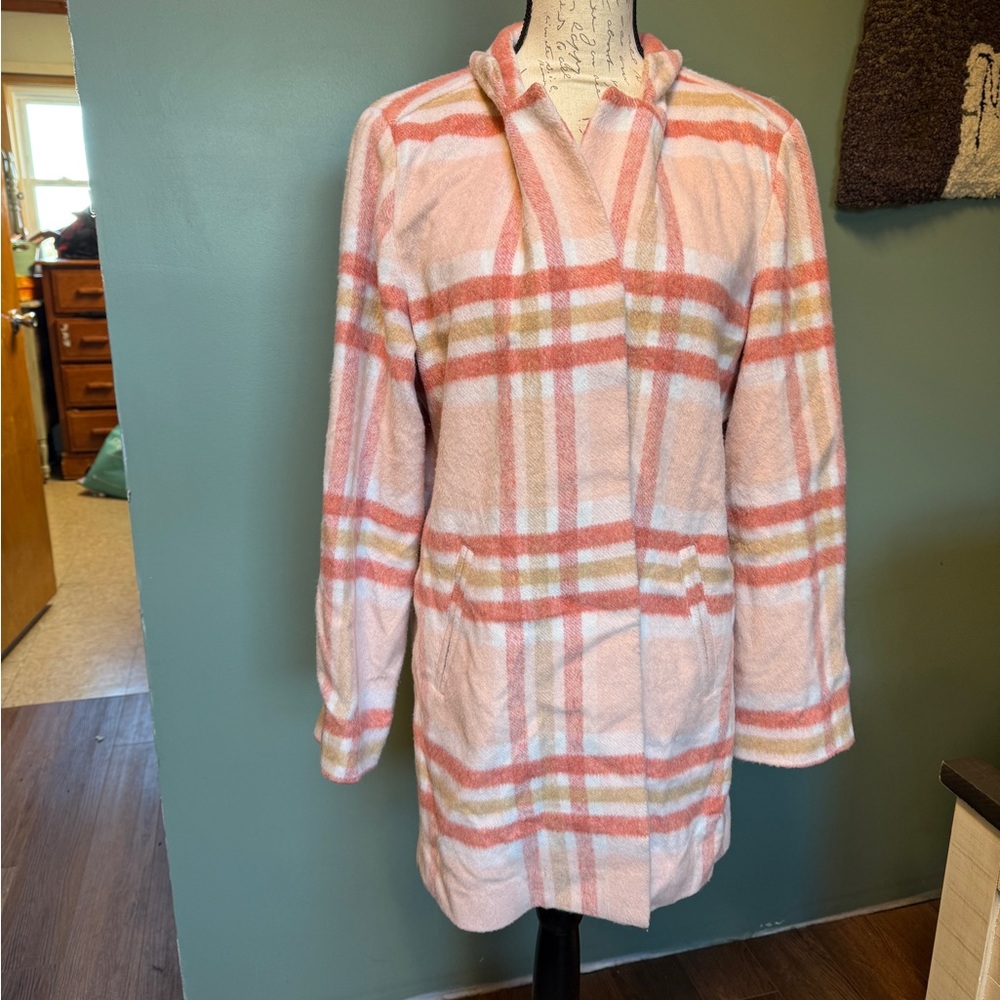 Pink Plaid Coat
